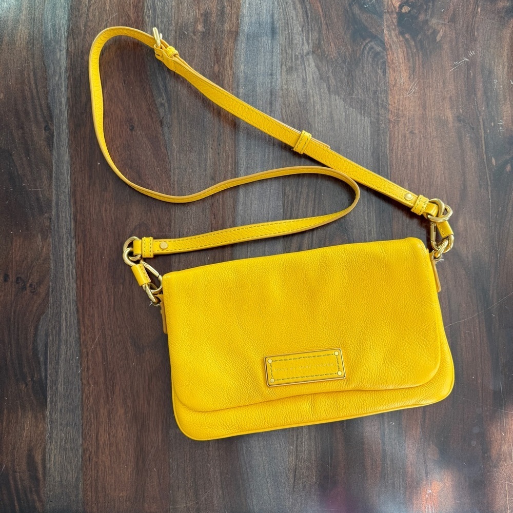 Marc by Marc Jacobs Yellow Leather Too Hot To Handle Sofia Crossbody Bag